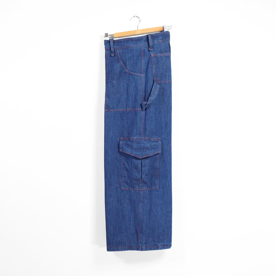 PANTALONI CARGO - blu