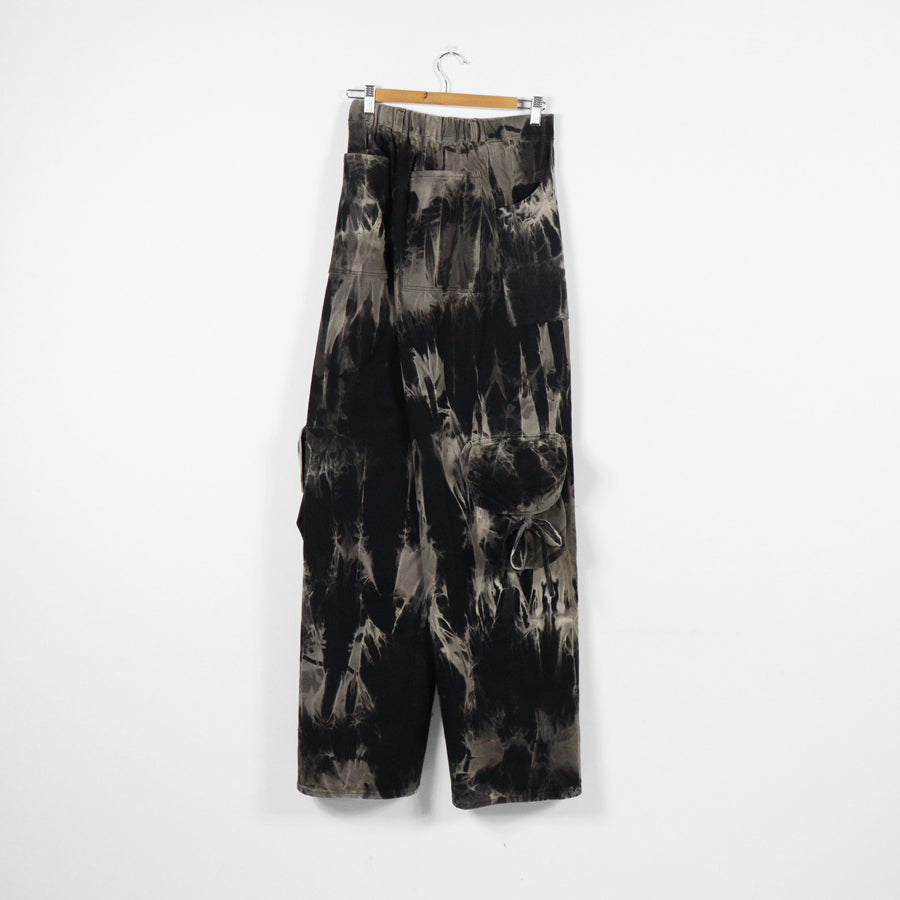 CARGO PANTS - bleached black