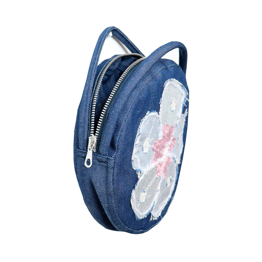 42 | BORSA CANTEEN CON FIORE - denim blu 