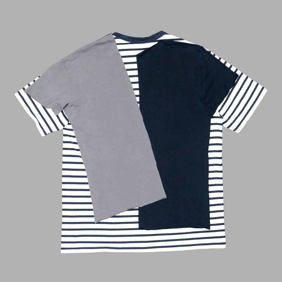 23 | UPCYCLED T-SHIRT WITH PATCHWORK - "stripes"