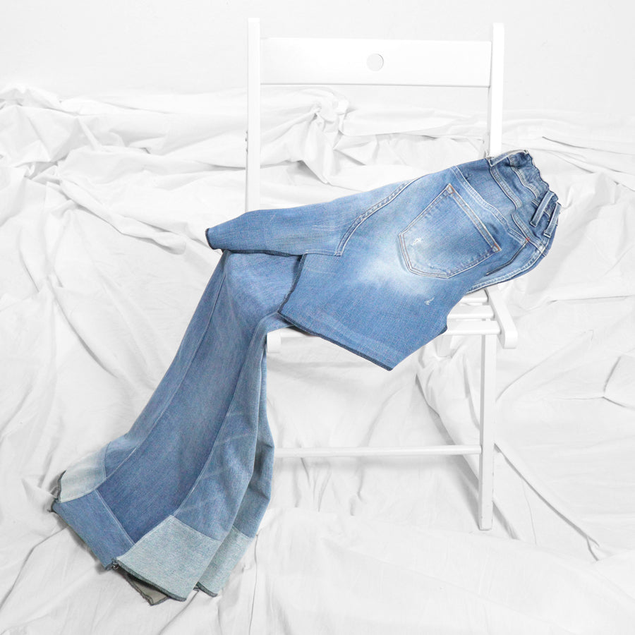 1 di 1 | UPCYCLED JEANS - celeste
