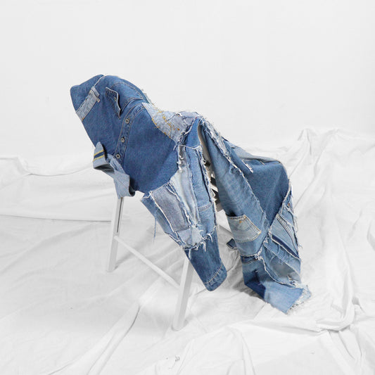 1 of 1 | UPCYCLED DENIM COAT - blue