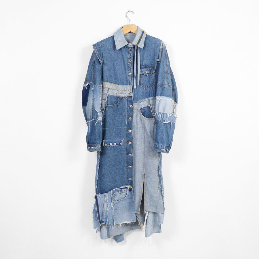 1 di 1 | CAPPOTTO IN UPCYCLED DENIM - blu 