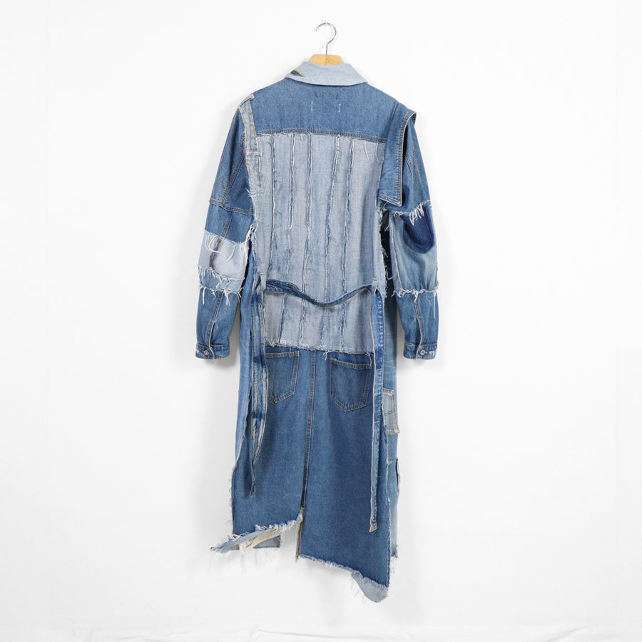1 di 1 | CAPPOTTO IN UPCYCLED DENIM - blu 