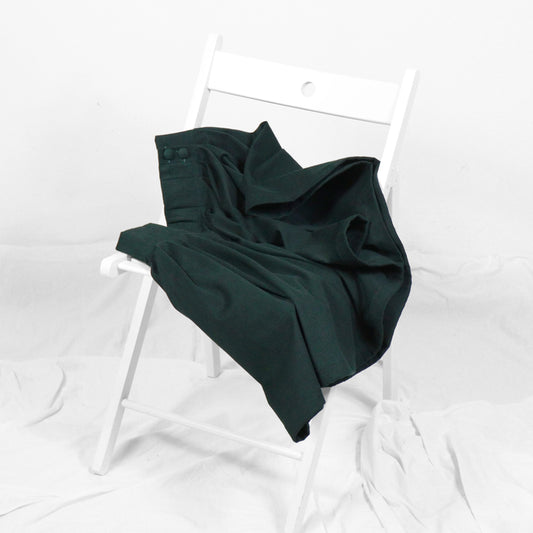 SIDE PLEATED SKIRT - dark green