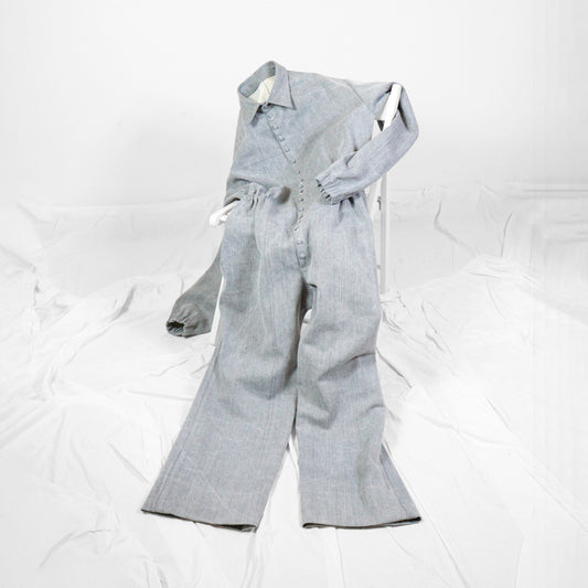 DENIM OVERALLS - grey