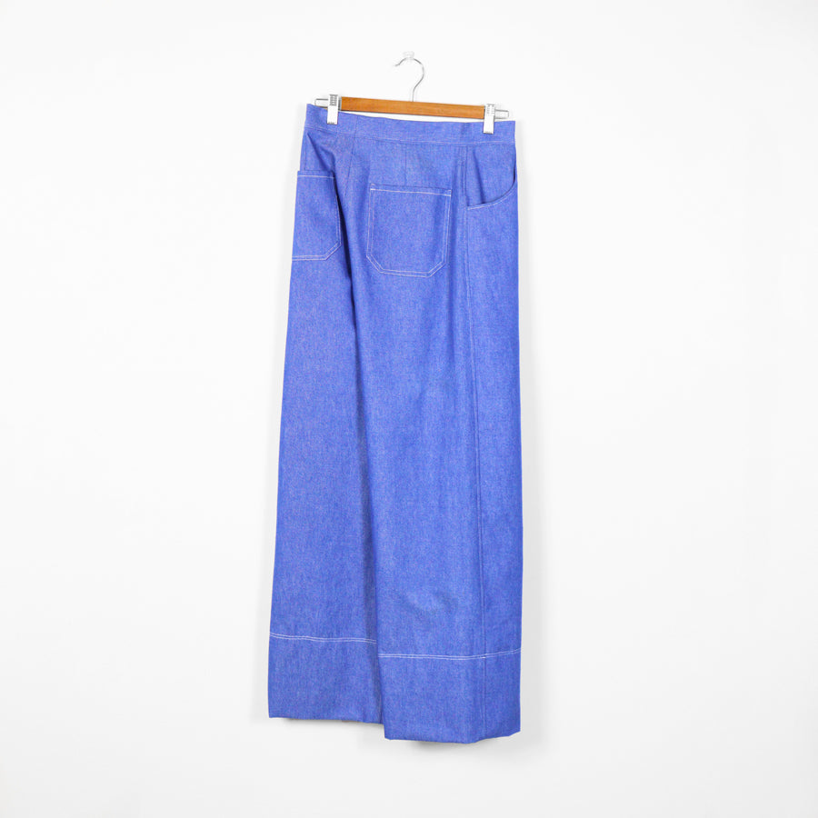"JEANS" A VITA ALTA - verde scuro