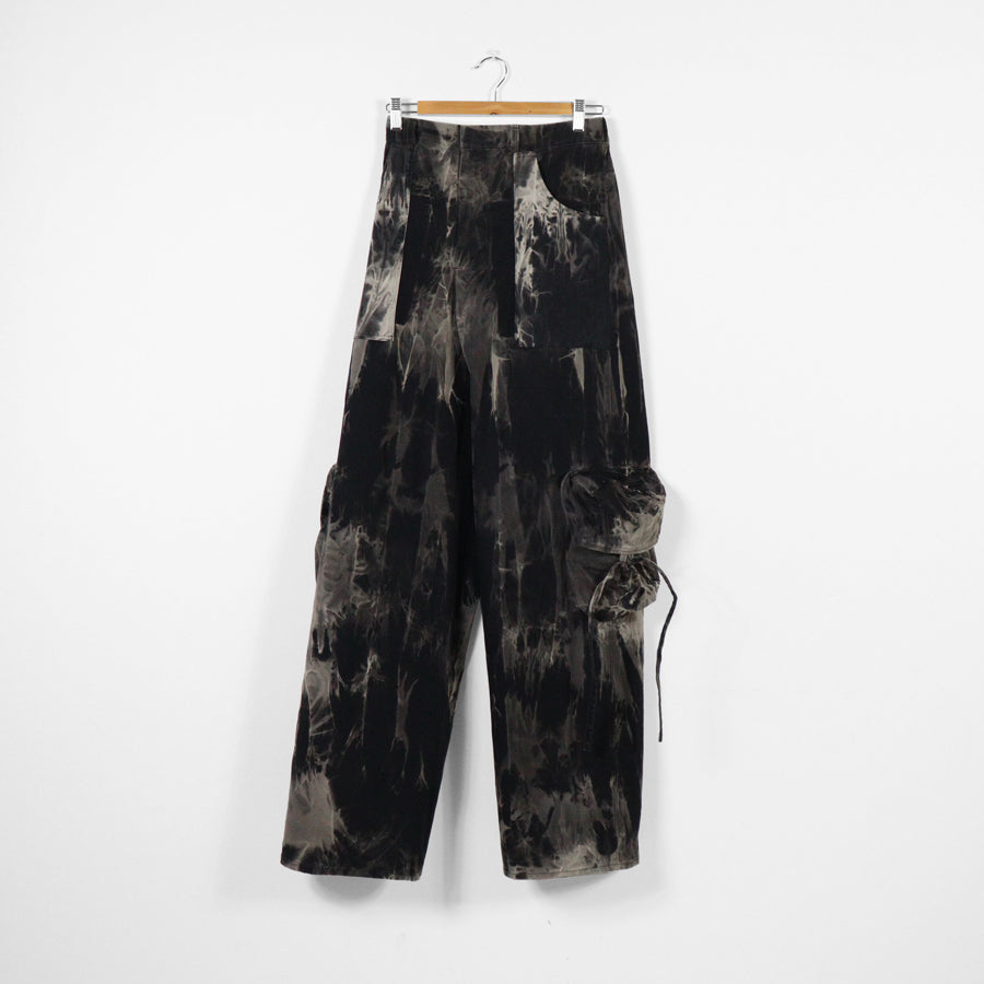 PANTALONI CARGO - nero decolorato