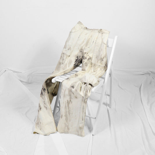 CARGO PANTS -  double bleached black