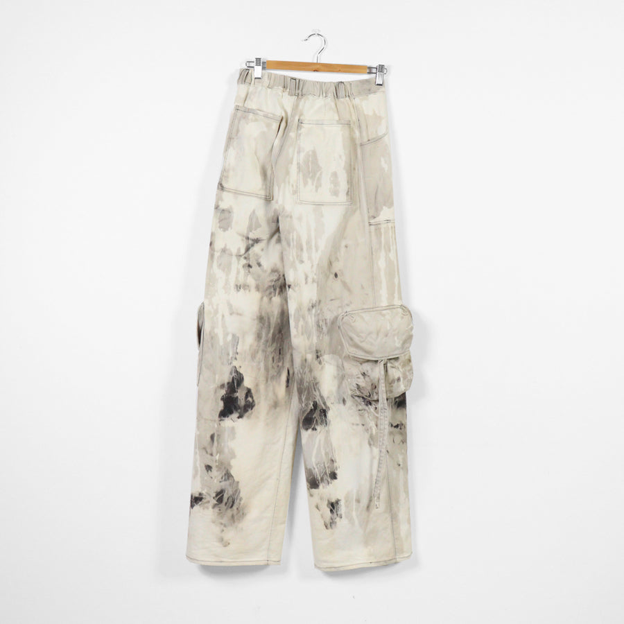 CARGO PANTS -  double bleached black