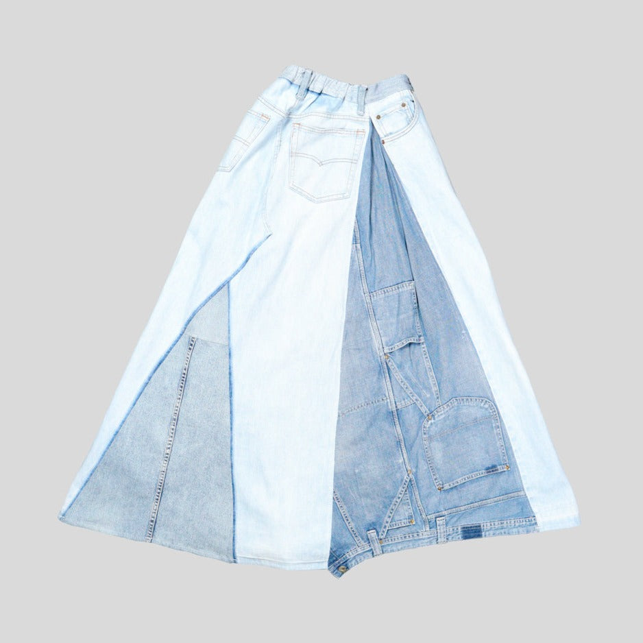 01 | UPCYCLED SKIRT - blue & white