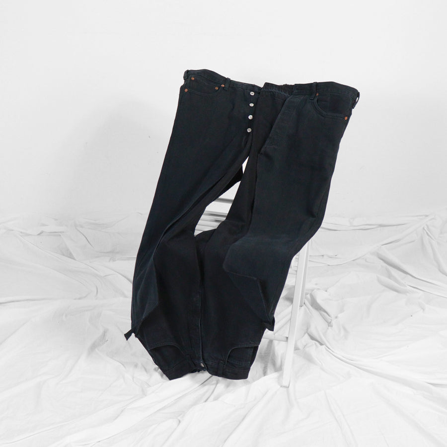 1 of 1 | UPCYCLED JEANS - black