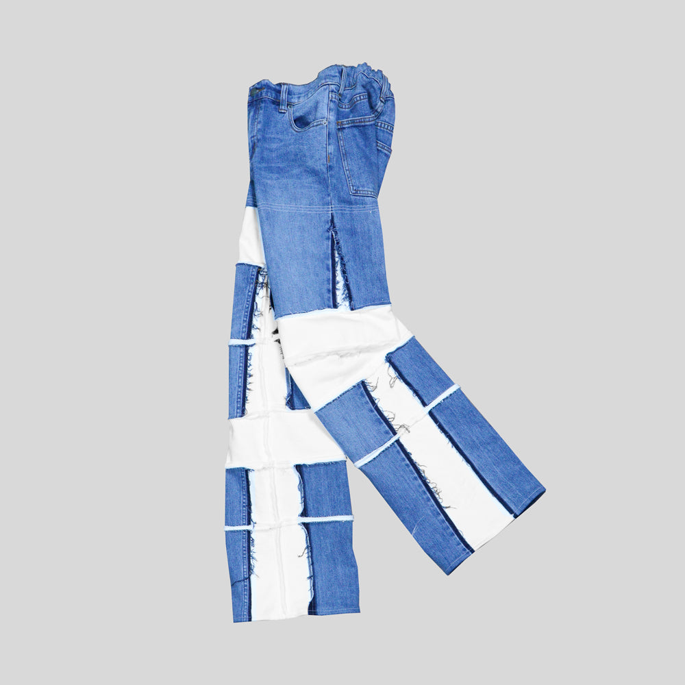 11 | UPCYCLED JEANS - blue & white