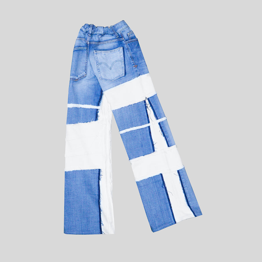 11 | UPCYCLED JEANS - blue & white