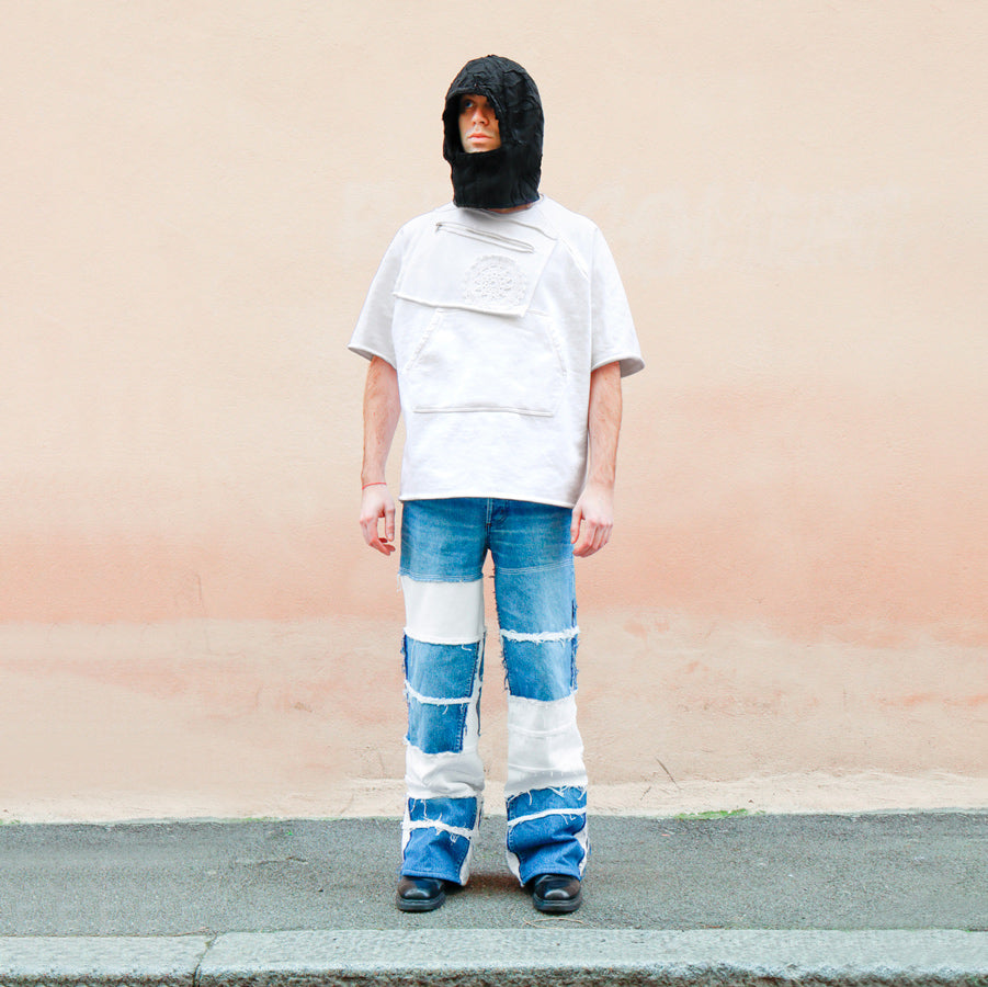 11 | UPCYCLED JEANS - blue & white