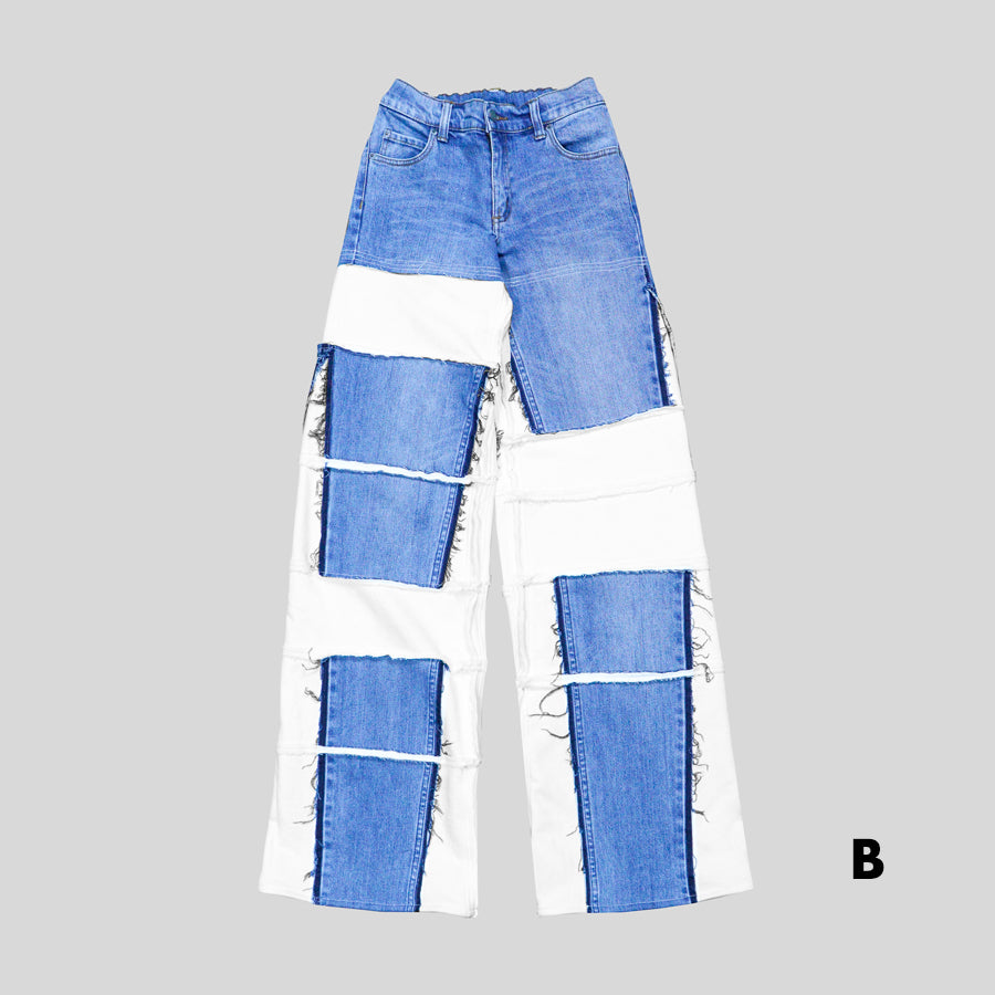 11 | UPCYCLED JEANS - blue & white