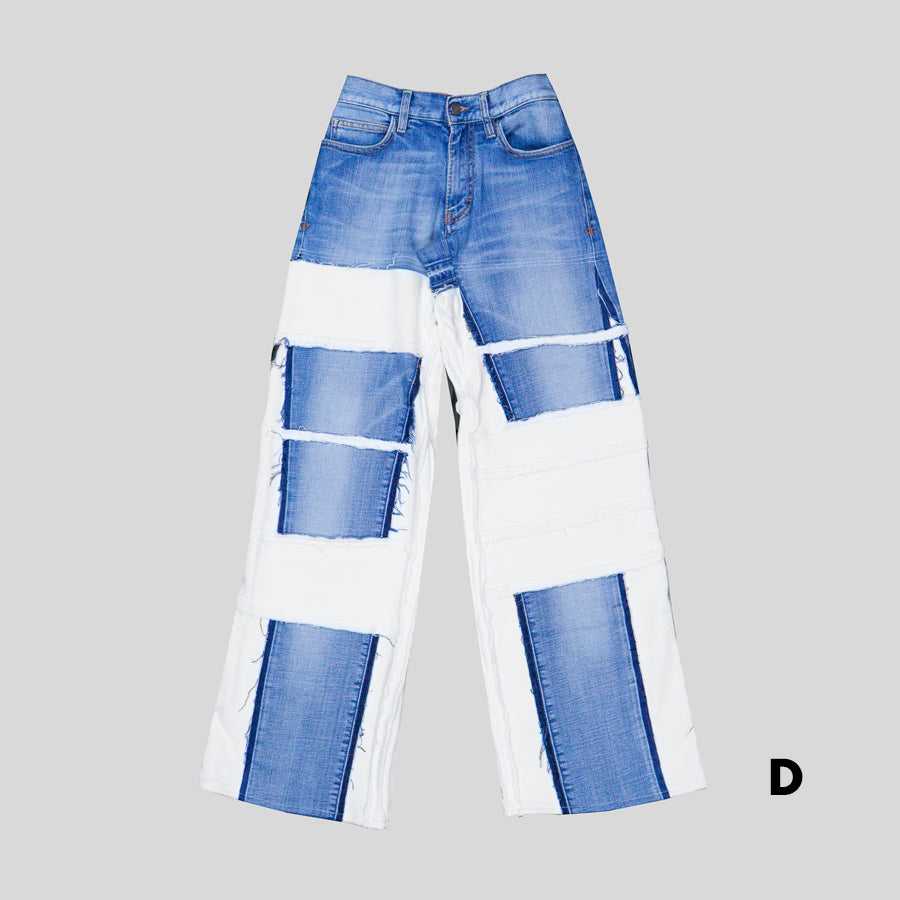 11 | UPCYCLED JEANS - blue & white