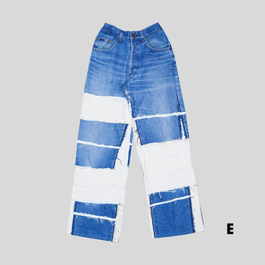 11 | UPCYCLED JEANS - blue & white